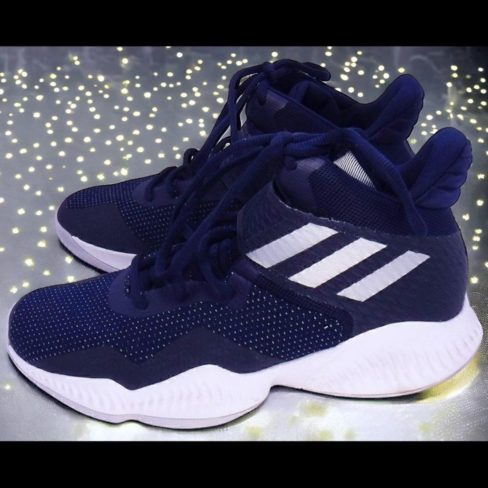 Adidas mens blue EXPLOSIVE Bounce Basketball sneakers Shoes